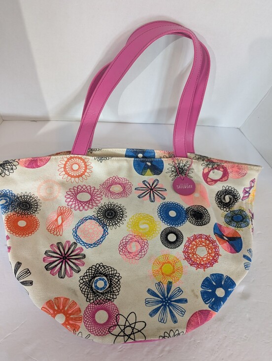 kate spade Handbags - Kate Spade Saturday Canvas Tote Bag in Pink Multi- 10 X 17